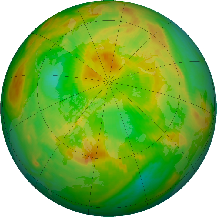 Arctic ozone map for 02 June 1990